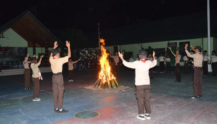 Semangat Bela Negara Membara di Malam Unggun Api KKRI Kodim 1304/Gorontalo