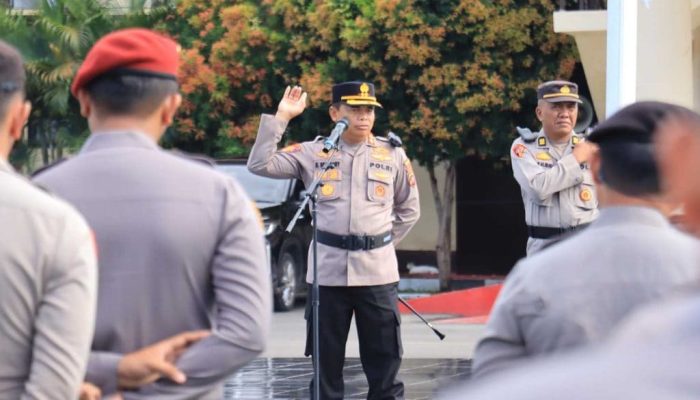 Gelar Apel Persiapan Pengamanan May Day, Kapolres Pohuwato: Polisi Hadir untuk Melayani