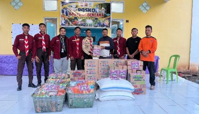 Pramuka Peduli, Ambalan Humalanggi dan Bulaidaa Bantu Korban Bencana Biawu